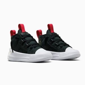 NWB Converse Chuck Taylor‎ All  Star Ultra Mid Shoe Size T8 Black/iron Grey/red